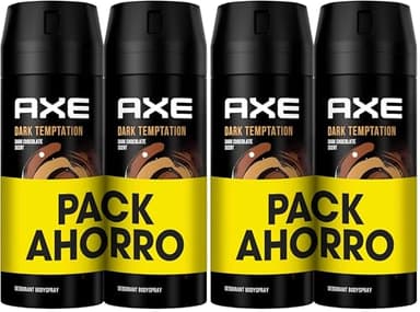 Axe Desodorante Antitranspirante Bodyspray DARK TEMPTATION Pack Ahorro 2x150 ML, El embalaje puede variar (Paquete de 2)