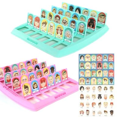 Bssowe Quien Es Quien, Quién es Divertido Juego de Mesa, Quien Es Quien Infantil, Adivina Quien Soy, Adecuado para El Clásico Juego De Mesa, Gamespara Family Parents Niños, Versión Inglesa (Rosa)