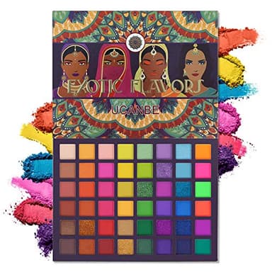 48 colores Exotic Flavors Paleta de sombras de ojos en polvo Lujosa mezcla de purpurina Brillo mate Fácil de colorear Maquillaje metálico ahumado Nacarado Multi-Color