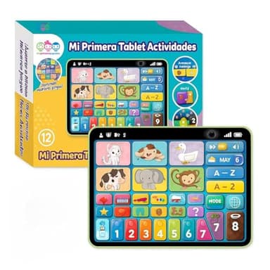 JugaToys - Tablet de Juguete para Niños con Luces y Sonidos - Modos de Aprendizaje Interactivos - Aprende Inglés, Francés y Español - Juguete Electrónico Infantil Partir de 3 Años