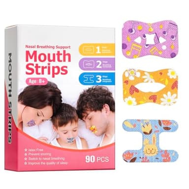 90pcs Mouth Tape, Tiras Bucales Antirronquidos, Mejora la Calidad del Sueño Cinta Bucal para Dormir, Parche Corrección boca Abierta, Reduce la RespiracióN por la Boca y los Ronquidos