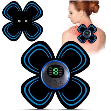Máquina TENS inalámbrica para interiores, alivio eficaz del dolor, para dolor de espalda, brazos, piernas y hombros, 8 masajes 19 niveles Máquina TENS portátil para control del dolor, fuerza