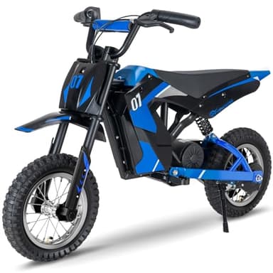 EVERCROSS EV12M Motocicleta Eléctrica Niños, Moto Eléctrica con Motor de 300 W, Modos de Velocidad de 3, 15 km de Largo Alcance, Neumático de 12'', Moto Cross para Altura de 110cm o más