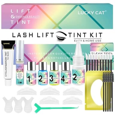 Lifting Pestañas Kit Profesional y Negro, 2026 Versión Mejorada Lash Lift Kit y Negro, Kit de Permanente de Lifting Pestañas, Apto para Salones de Belleza