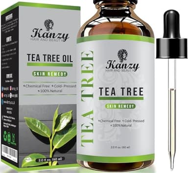 Kanzy Aceite Arbol del Te 60ml Tea Tree Oil Perfecto Tratamiento para Cara, Cuerpo, Piel y Cabello Aceite Esencial Arbol te