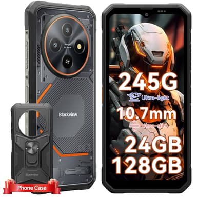 Blackview Fort 2 Movil Irrompible Android 15, Ultra Fino 10.7mm Movil Indestructible, 24(8+16) GB+128GB/2TB, Gemini AI, 6.56" HD+ 90 Hz, IP69K Impermeable, Cámara 16 MP+13 MP, 4G/NFC/OTG/GPS/245g