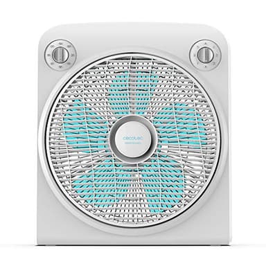 Cecotec Ventilador de Suelo con Temporizador EnergySilence 6000 PowerBox. 50 W, 5 Aspas de 30 cm de diámetro, 3 Velocidades, Motor de Cobre, Rejilla Rotatoria, Blanco