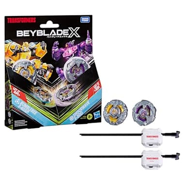 Colaboración Beyblade X and Transformers, Bumblebee 3-60GP vs. Shockwave 5-80O