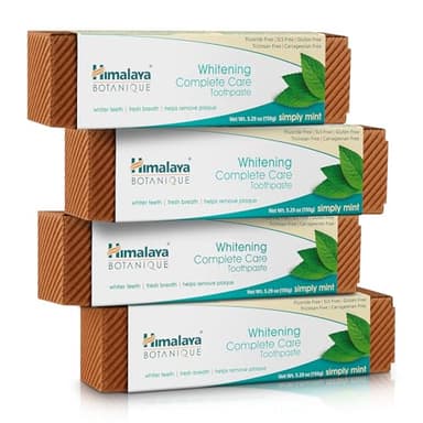 Himalaya Botanique Whitening Toothpaste Simply Mint- 150g (Pack of 4)