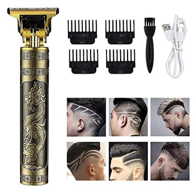 Máquina de Cortar Pelo Profesional, Cortapelos inalámbrico Hombre Cortador de Pelo Recargable con Hoja T, Recortadora Maquina de Cortar el Pelo Ideal para Contornos, Apto para familias/peluqueros