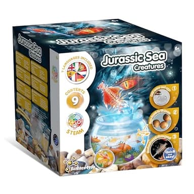 Science4you Criaturas Marinas del Jurásico para Niños 6+ Años - CREA un Ecosistema para Dragones de Agua Animales Vivos Acuáticos con una Pecera, Juguete y Regalo para Niños 5 6 7 8+ Años
