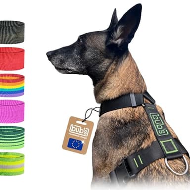 Bub’s® Arnés Perro Grande Antitirones - Arnés Forma de H - Dog Harness, Pechera para Perro (Grande, Negro)