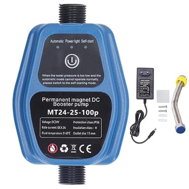 Bomba Elevadora de Presión de Agua Inteligente 100W 24V 25L IP56 con Arranque y Parada Automáticos, de Presión para Ducha con Enchufe