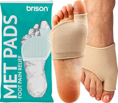 Brison Almohadillas Pie Diseñadas Podologos Cojines Metatarsianos Alivio Dolor Antepie Metatarsalgia Neuroma Morton Callos Hombre Mujer (Beige, Mediano)