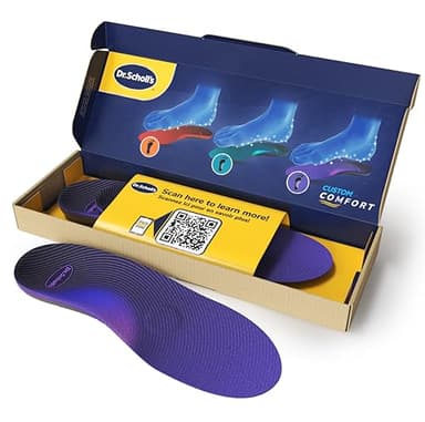 Plantillas Dr. Scholl's Custom Comfort - Plantillas para fascitis plantar - Plantillas de zapatos con soporte de arco alto para mujeres talla, hombres 38-39, comodidad para todo el día CF530