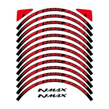 XNASU Personalizado para Yamaha Nmax 125 155 (2019 Antes) Pegatinas De Rueda Llanta Reflectante Scooter Hub Tiras Calcomanía(Natural A1)