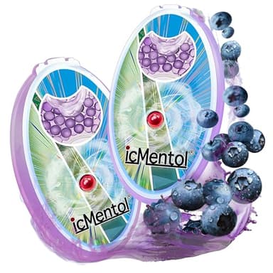 icMentol-200 cápsulas bolitas de sabores para cigarrillos, Bolas aromáticas para cigarrillos, Bolas de cigarrillos de menta, Cápsulas aromáticas mentoladas (Arándano helado)