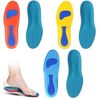 Jortmrd 3 Par Plantillas Ortopédicas para Fascitis Plantar, Dolor de Talón y Pie Plano Soporte de Arco, Absorción de Impacto Alivio para Rodilla y Espalda para Hombres y Mujeres (EU41-42)
