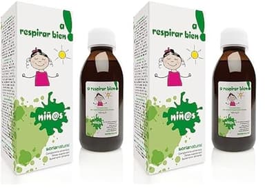 Soria Natural A Respirar Bien Jarabe Infantil - Propóleo, Tomillo, Eucalipto, Manzana, Drosera, Menta, Malvavisco - Jarabe Niños para la Salud Respiratoria, Alivio de Congestión y Tos - 150ml