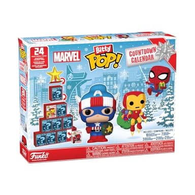 Funko Bitty Pop! Countdown Calendar: Marvel Comics- Calendario de Adviento - 24 Días de Sorpresas - Minifigura de Vinilo Coleccionables - Caja Misteriosa - Idea de Regalo - Holiday Xmas