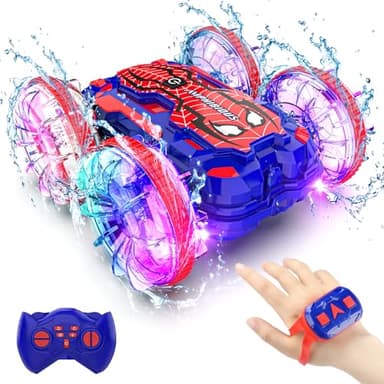 Coche Teledirigido Anfibio Spider con la Mano, Acrobático Barco RC Car Radiocontrol Todo Terreno Juguete Niño 6 7 8 9 10-12 Años Carro Criança Juego Exterior Al Aire Libre Jardín Regalo Cumpleaños