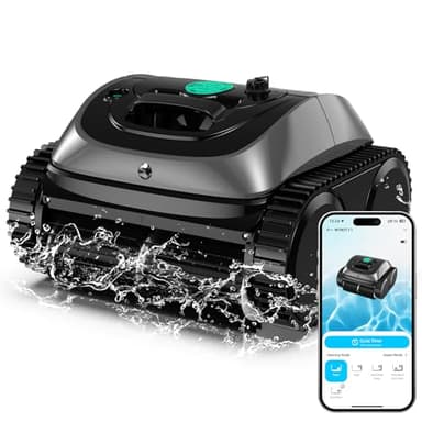 WYBOT C1 Robot Limpiafondos Piscina con Planificación Inteligente de Rutas, Limpieza Automática para Fondo/Paredes/Línea de Agua, Triple Motor Mejorado Que Funciona Durante 150 mins, hasta 150㎡