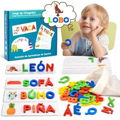 Tragik Juguetes Niños 2-8 Años, Juegos Educativos Niños 3-8 Años Puzzle 3-6 Años Aprender a Leer Escribir Juegos Pizarra Infantiles Smart Games Juguetes Montessori Niña 3-8 Años Regalo Niño 3-6 Años