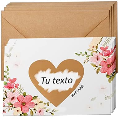 Cheerset Rascas personalizables para escribir su mensaje sorpresa⎪ quieres ser mi padrino (madrina), vais a ser abuelos, vas a ser papa EN BLANCO. (6 Unidades)