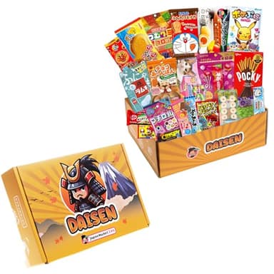 JAPON MARKET | Caja Sorpresa De Chuches Japonesas Con 20 Delicias | Chuches Cumpleaños, Golosinas Y Chucherías Japonesas, Caramelos, Dulces Y Snacks De Comida Japonesa (DAISEN)