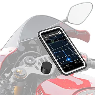 SHAPEHEART, Soporte movil moto deportiva magnético. Universal, impermeable y antivibracion. Porta movil para semi manillares de moto