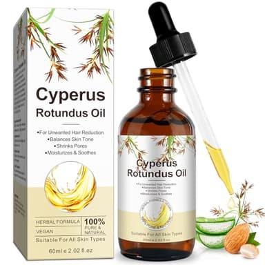 Cyperus Rotundus - Aceite para depilación, reducción del crecimiento del vello corporal, piel suave, reduce los poros, aceite adecuado para todo tipo de piel, 60