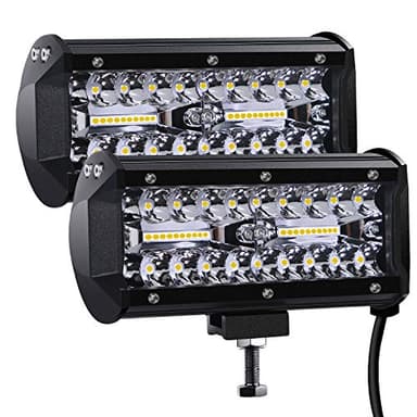 Kraumi Faro Trabajo LED Focos de Coche 12V 7’’ 300W Faros Led Tractor 27,000LM 6000K IP67 Impermeable Off-Road Foco de Trabajo LED para Moto ATV SUV Tractor Camión Barco