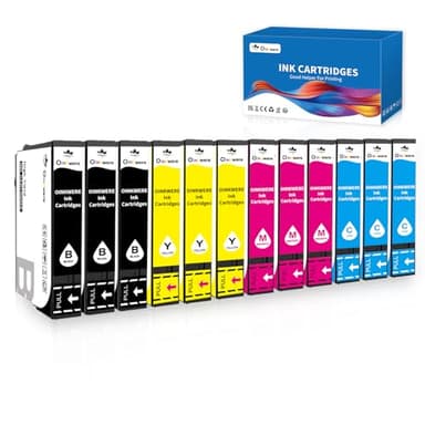 OINKWERE 604XL Cartuchos de Tinta Paquete de 12 Compatibles para Epson 604 XL Cartuchos para Expression Home XP-2200 XP-2205 XP-3200 XP-3205 XP-4200 XP-4205 Workforce WF-2910 WF-2930 WF-2935 WF-2950
