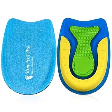 Talonera, de silicona, de gel ortopédico, de aumento, tamaño L, para proteger del dolor el talón y aliviar el espolón calcáneo, fascitis plantar y tendinitis