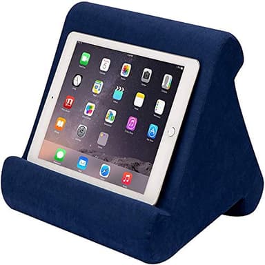 FANIER Soporte de Almohada para Tableta,Soporte iPad Pillow para Cojines Blandos Soporte para Tablet,Smartphones,Revistas (Marino Azul)