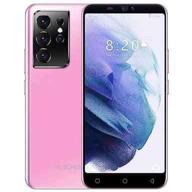 McMgc Teléfonos móviles baratos, pantalla IPS de 5 pulgadas, 16 GB ROM 128 GB ampliable, Android 9.0, doble cámara SIM WCDMA/GSM teléfono celular (M21Ultra-rosa)