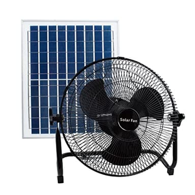 Mediawave Store - Ventilador portátil de carga solar, de mesa, suelo, escritorio, ventilador inalámbrico, de pared, para camping, ventilador portátil de carga solar