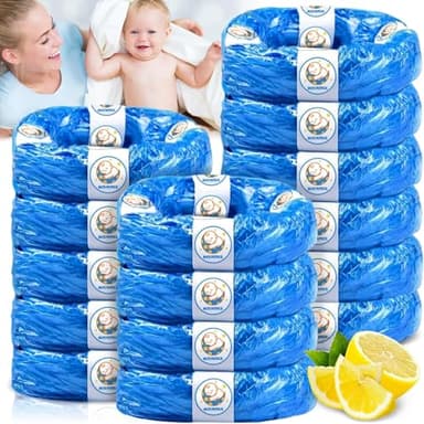 NCKIHRKK Paquete de 15 Recambio Papelera Pañales, Bolsa Pañales 7 Capas Resistente al Desgarro, Antiolor, Recambios Cubos de Pañales Compatible con Todos Contenedores de Pañales