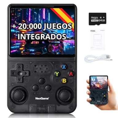 Neogame ® Consola retro portátil R36s, consola portátil con más de 30 000 juegos y 20 emuladores, r36s consola emulador consola retro con batería 3500mAh