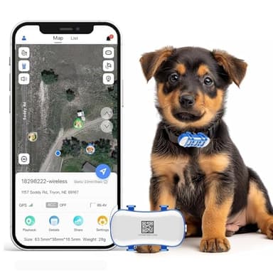 Rastreador GPS para Mascotas, rastreador GPS para Perros, Seguimiento satelital en Vivo 4G, múltiples alertas Inteligentes, Monitor de Actividad Totalmente Impermeable, Alcance Ilimitado