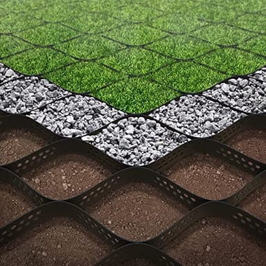 Standartpark Geocelda Estabilizadora de Suelo VODALAND Módulo de 15m2, Altura 5cm, Celda 20x20cm - Ideal para Jardín, Grava y Control de Erosión - Gravel Grid, Malla y Geomalla para