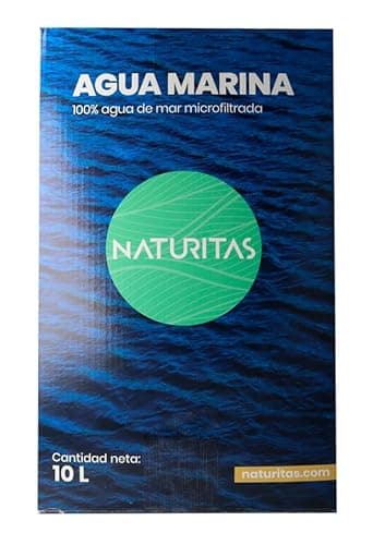 Agua Marina 10 L Naturitas Essentials | Ideal para beber y cocinar | Agua de mar | Sin aditivos | Microfiltrada en frío | Agua de la Costa Brava | En contenedor de fibra