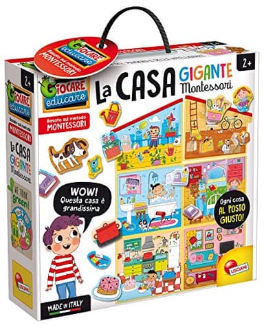 Lisciani - MONTESSORI - La Casa - Rompecabezas Para Niños a Partir de 2 años - Enseña a Colocar cada Cosa en su Lugar en la Casa - Juego Educativo - Fabricado en Italia