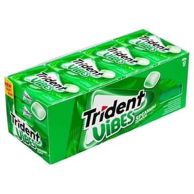 Trident Vibes Spearmint – Pack de 16 Paquetes de Chicle Sin Azúcar (Vibes Spearmint)