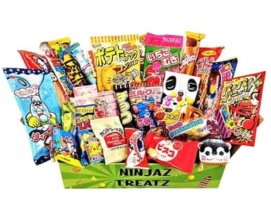 NINJAZ TREATZ 30 Botanas Japonesas & Candy Box Dulces Japoneses Dagashi