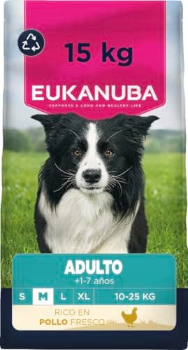 Eukanuba, alimento para Perros con Pollo Fresco para Razas Medianas - Alimento seco Premium para Perros Adultos, 15 kg