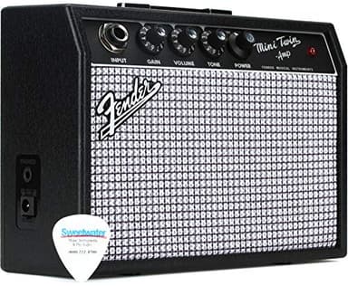 Fender Mini '65, Amplificador para Guitarra Twin Miniature, Mini Amplificador 1W para Guitarras Eléctricas, 9V