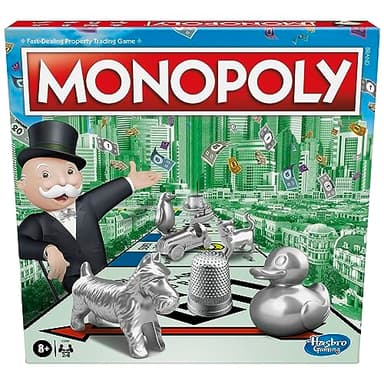 Monopoly Game, Family Board Game for 2 to 6 Players, Monopoly Board Game for Kids Ages 8 and Up, Includes Fan Vote Community Chest Cards, Package May Vary