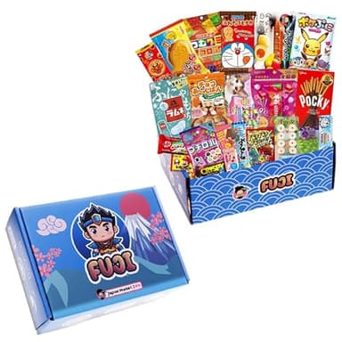 JAPON MARKET | Caja Sorpresa De Chuches Japonesas Con 20 Delicias | Chuches Cumpleaños, Golosinas Y Chucherías Japonesas, Caramelos, Dulces Y Snacks De Comida Japonesa (FUJI)