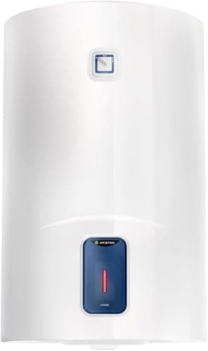 Ariston Lydos R - Termo Eléctrico 100L, Calentador de Agua Eléctrico 100 Litros Vertical Regulación Externa, Titanio en Depósito 48x45x91.3, Calentadores Instalación en España Eficiencia C Rango(A+/F)